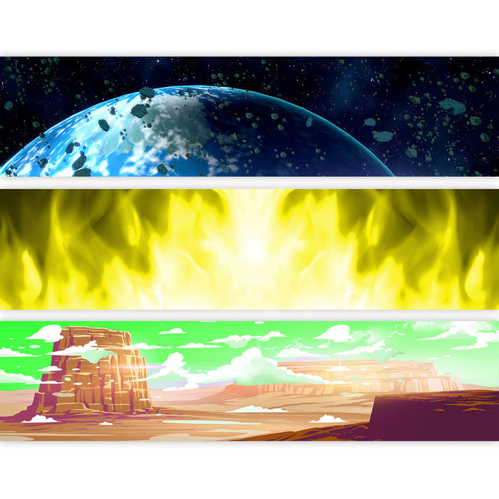 **BACK IN STOCK MAY 13TH** DRAGON BALL - Display Case for Funko Pops with 3 Backdrop Inserts, Corrugated Cardboard - Display Geek
