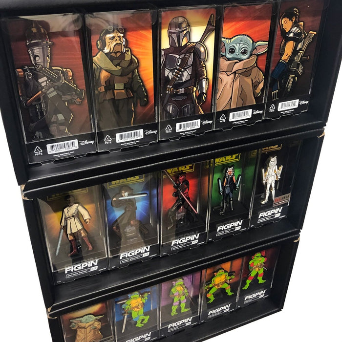 Display Geek Best FiGPiN enamel pin Display Case Shelf Shelves Eco Original vaulted kubbies collect awesome