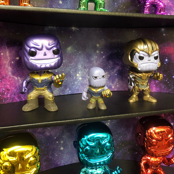 **BACK IN STOCK MAY 13TH** GALAXY - Display Case for Funko Pops with 3 Backdrop Inserts, Corrugated Cardboard - Display Geek