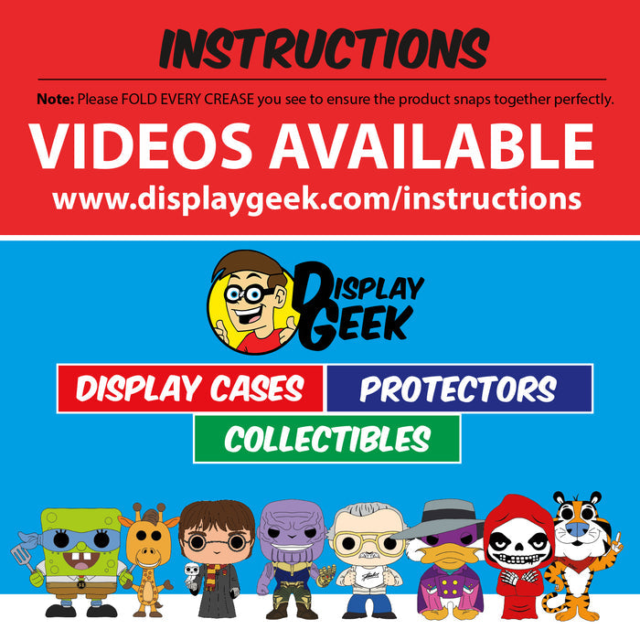 MARVEL - MINI Display Case for Small Toys with 3 Backdrop Inserts, Corrugated Cardboard - Display Geek