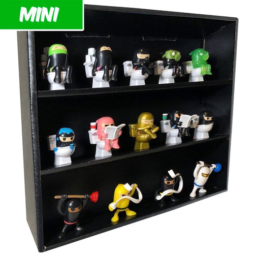 (DISCONTINUED) MINI - Display Case for Paka Paka Toilet Ninjas, Wall Mountable & Stackable, Corrugated Cardboard