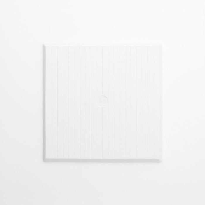 [DISH] SCULPTURE-PATTERN (WHITE PORCERIN) SQUARE PLATE (M) | HASAMI WARES| SAIKAI TOKI