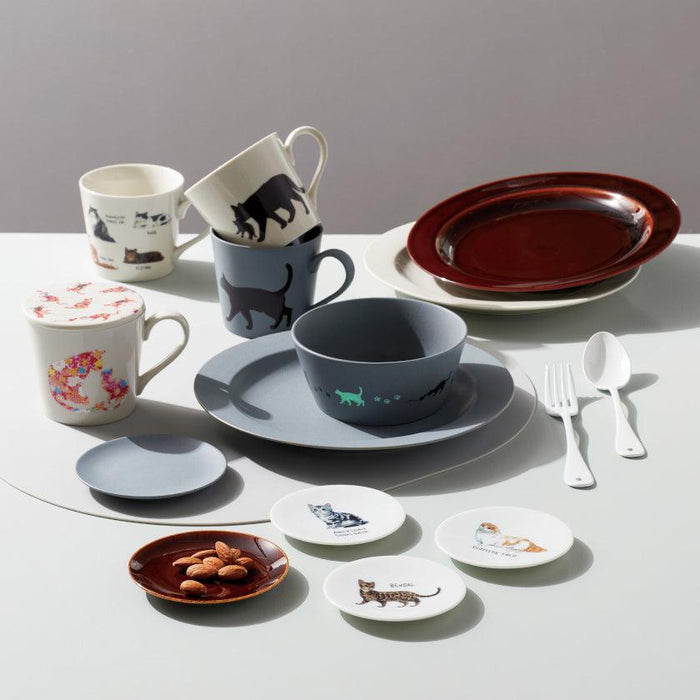 [DISHES] 24 CM ROUND DISH (MATTE LIGHT GRAY)   | MINO WARES | MARUMO TAKAGI