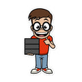 Display Geek Mascot Mi-Cons Sticker
