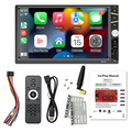double din car video with carplay and android auto 7 inch touch screen bluetooth support FM AM radio aux input