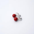 Clip-on earrings for both ears.