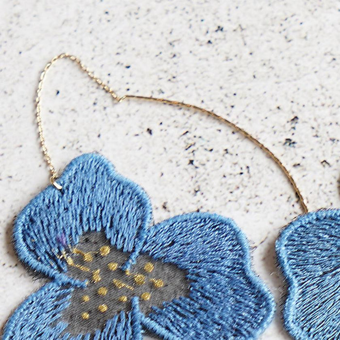 [EARRINGS] PANSY BLUE | MORPHOSPHERE | KYOTO YUZEN DYEING