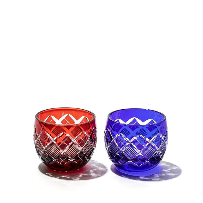 [EDO KIRIKO] YARAI NANAKO SAKE CUP PAIR | TABLEAU