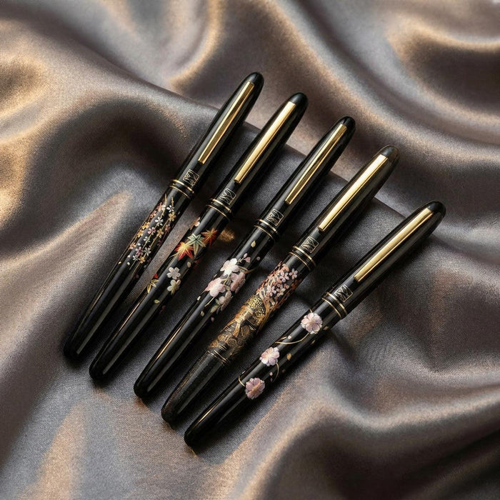 [FOUNTAIN BRUSH PEN] MAKIE STORY CHERRY BLOSSOMS BLACK | CALLIGRAPHY SUPPLIES & BRUSH PENS | KURETAKE