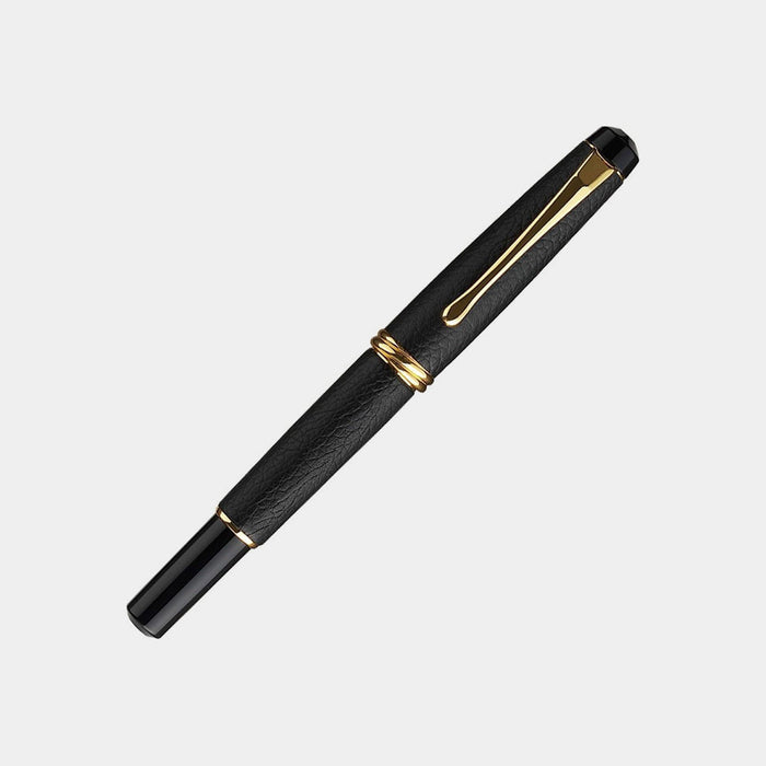 [FOUNTAIN BRUSH PEN] YUME GINGA – GENUINE LEATHER (BLACK) | CALLIGRAPHY SUPPLIES & BRUSH PENS | KURETAKE