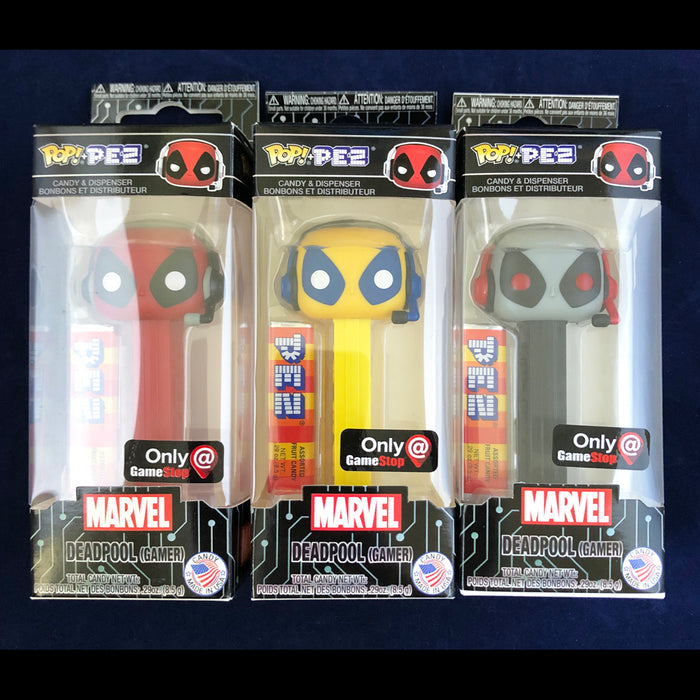 Funko Pop Pez Marvel Deadpool Gamer Set of 3 Pez Dispensers