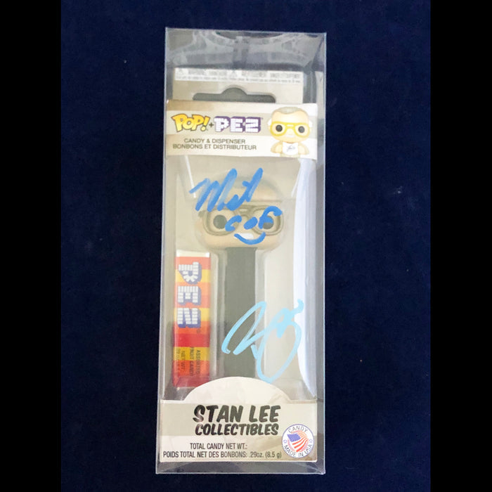 Funko Pop Pez Marvel Stan Lee Signed by Mike Becker COF and Brian Mariotti CEO Pez Dispenser