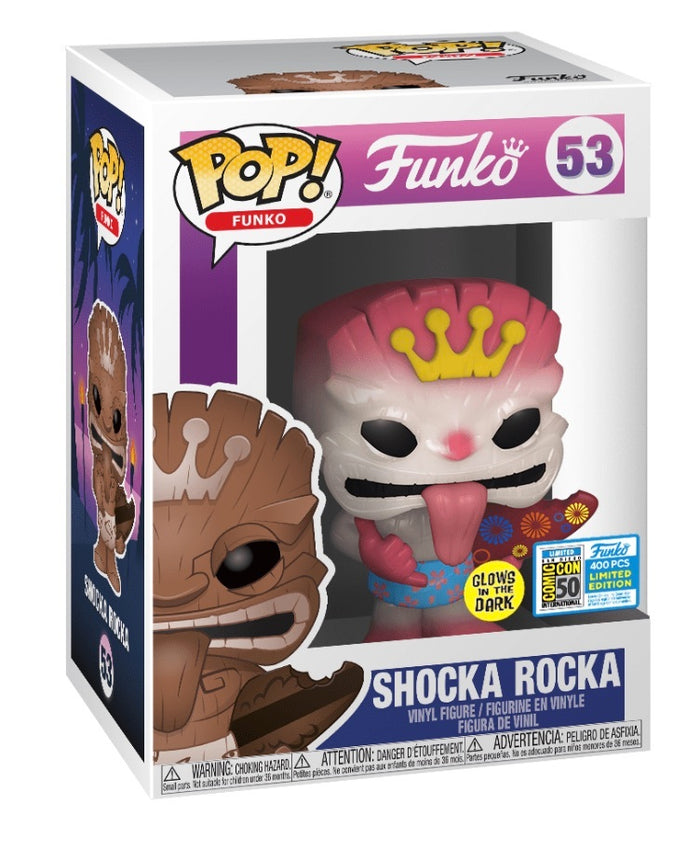 Funko Pop Spastik Plastik Shocka Rocka White Glow in the Dark SDCC Sticker LE 400