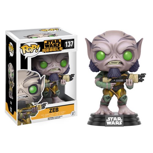 Funko Pop Star Wars Rebels Zeb #137 1.99 sticker on bottom