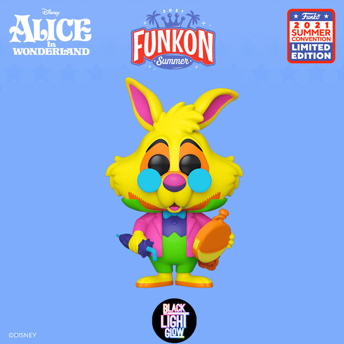 Funko Pop White Rabbit Black Light Summer Convention