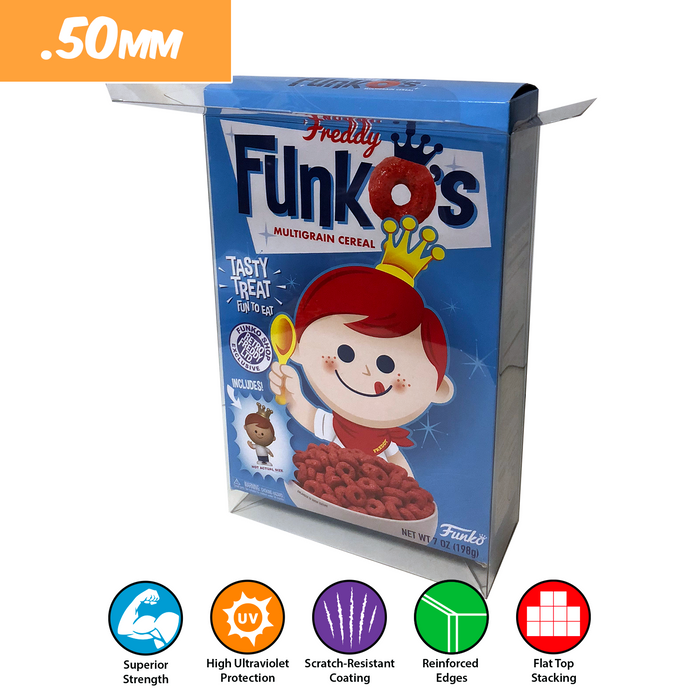 FUNKO CEREAL Pop Protectors for Funko Cereal Boxes, 50mm thick popshield vaulted vinyl