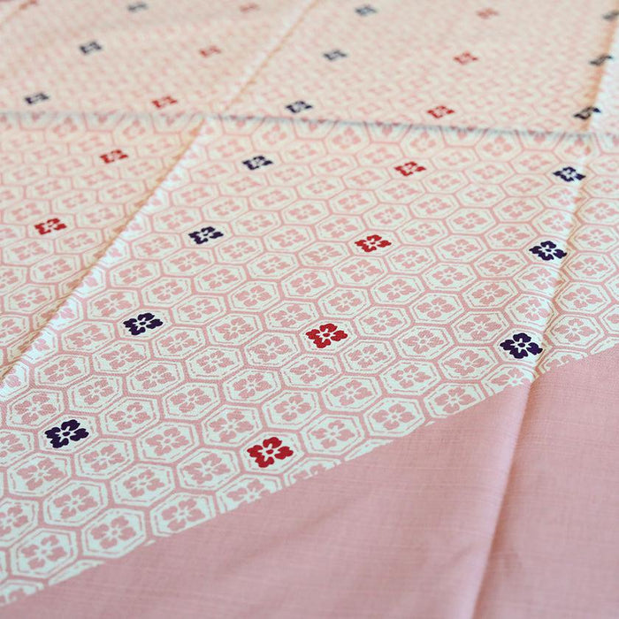 [FUROSHIKI] HEXAGONAL AND FLOWER PATTERN (L) | YOKOHAMA DYEING | HAMAMONYO