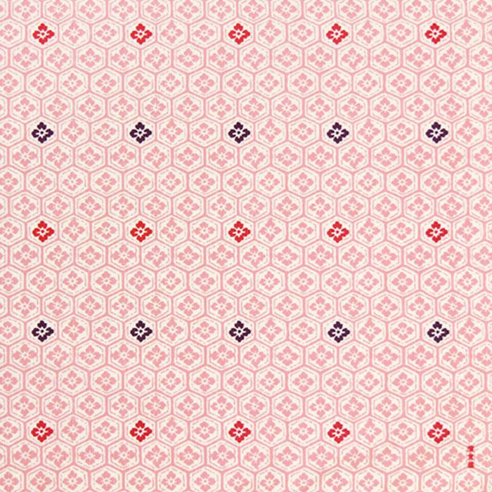 [FUROSHIKI] HEXAGONAL AND FLOWER PATTERN (L) | YOKOHAMA DYEING | HAMAMONYO