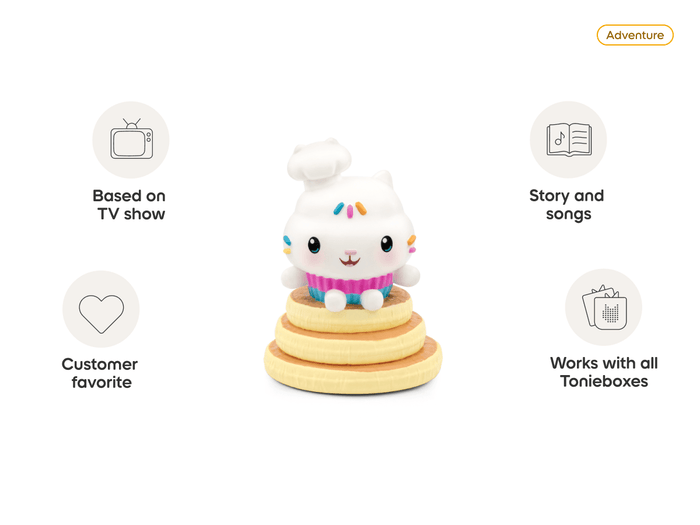 Gabby's Dollhouse- Cakey Cataudio figurine, inspiring audio journeys and imaginative play