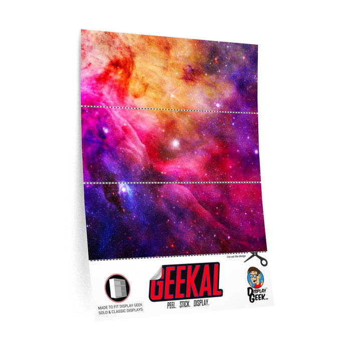 Display Geek Geekal Out of Box Custom Background Insert Funko Pop Soda Vinyl Display Case Pop Shelf Shelves vaulted kubbies marvel galaxy avengers theme
