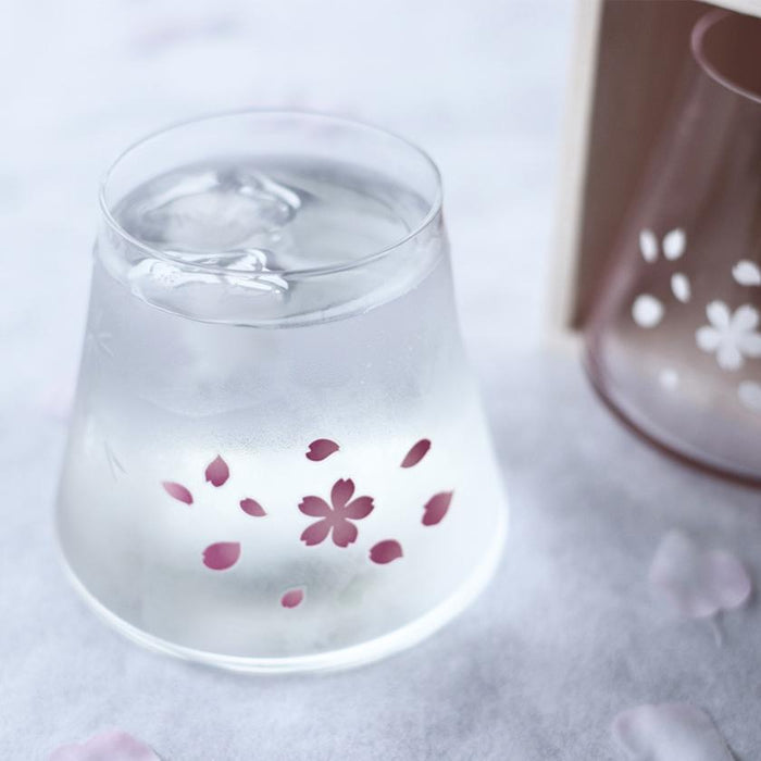 [GLASS] CHERRY BLOSSOMS & MT FUJI (1 PIECE) CLEAR | COLOR & DESIGN CHANGE | MARUMO TAKAGI