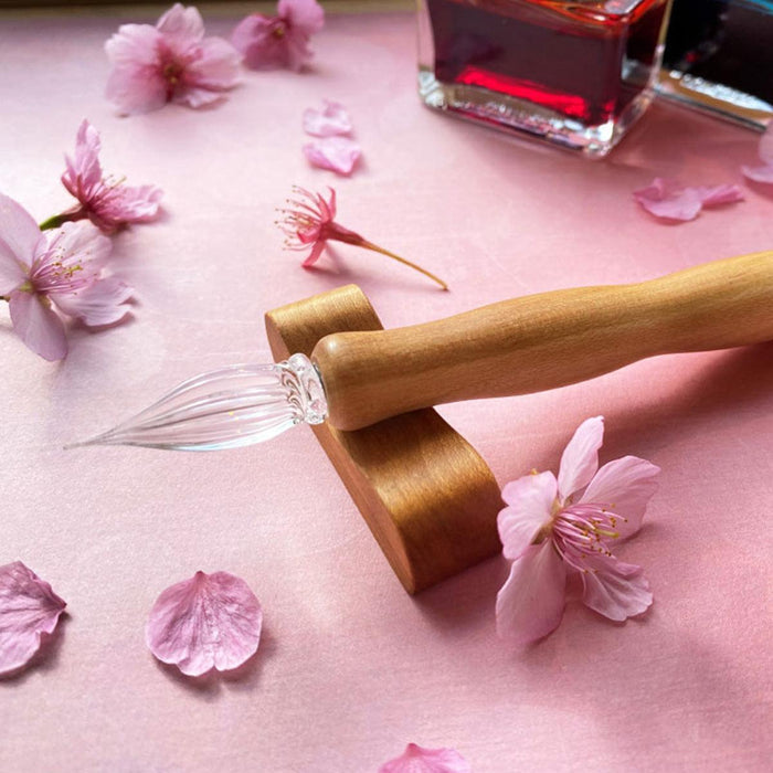 [GLASS DIP PEN] WOOD CHERRY BLOSSOMS | CALLIGRAPHY SUPPLIES & BRUSH PENS | KURETAKE