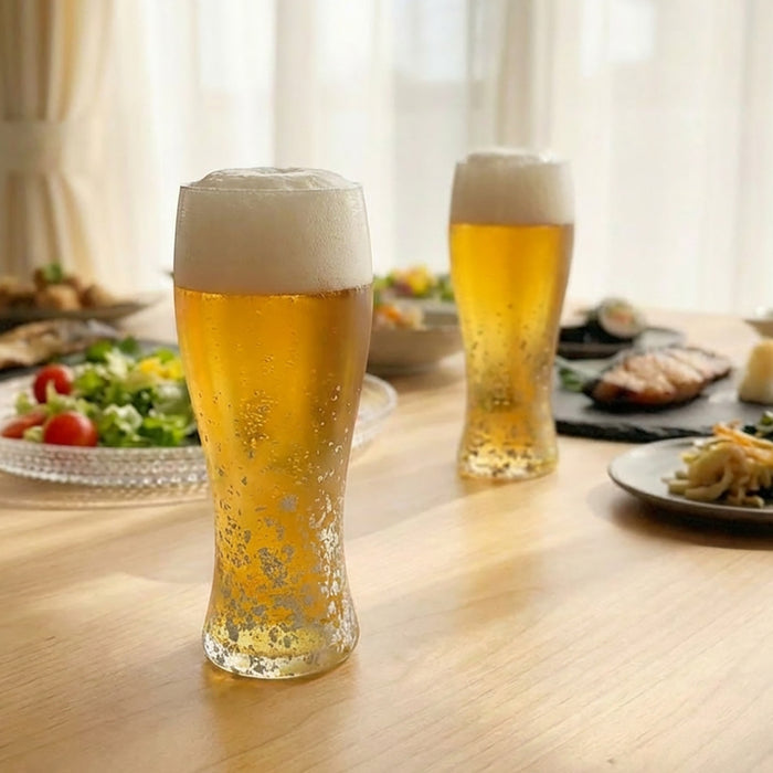 [GLASS] STARDUST AKARI BEER GLASS | KANAZAWA GOLD LEAF | HAKUICHI