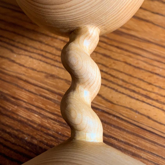 [GLASS] WINE GLASS WOODEN TWIST GOBLET | WOODWORKING | KINO-SACHI