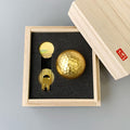 Gold leaf golf ball and marker set in paulownia wood box | Kanazawa gold leaf, Hakuichi