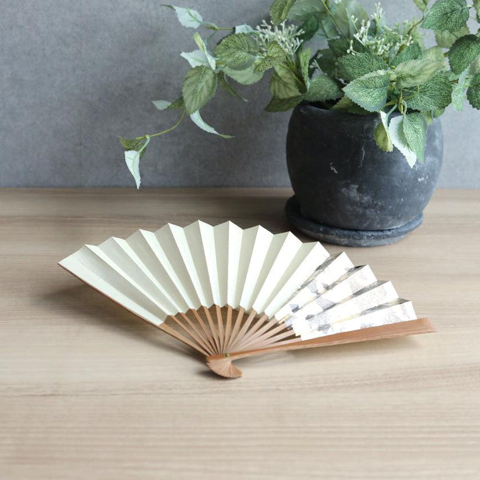 [HAND FAN] HAKUSAI BEIGE 6.5 SUN | KYOTO FOLDING FANS| YASUTO YONEHARA
