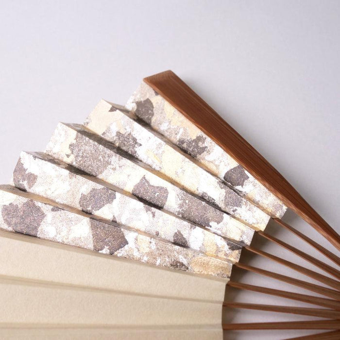 [HAND FAN] HAKUSAI BEIGE 6.5 SUN | KYOTO FOLDING FANS| YASUTO YONEHARA
