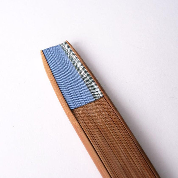 [HAND FAN] HAKUSAI BLUE (SHORT FABRIC) 6.5 SUN | KYOTO FOLDING FANS| YASUTO YONEHARA
