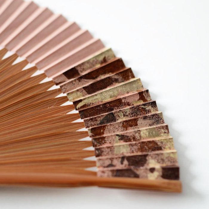 [HAND FAN] HAKUSAI GRAYISH PINK (SHORT FABRIC) 6.5 SUN | KYOTO FOLDING FANS| YASUTO YONEHARA