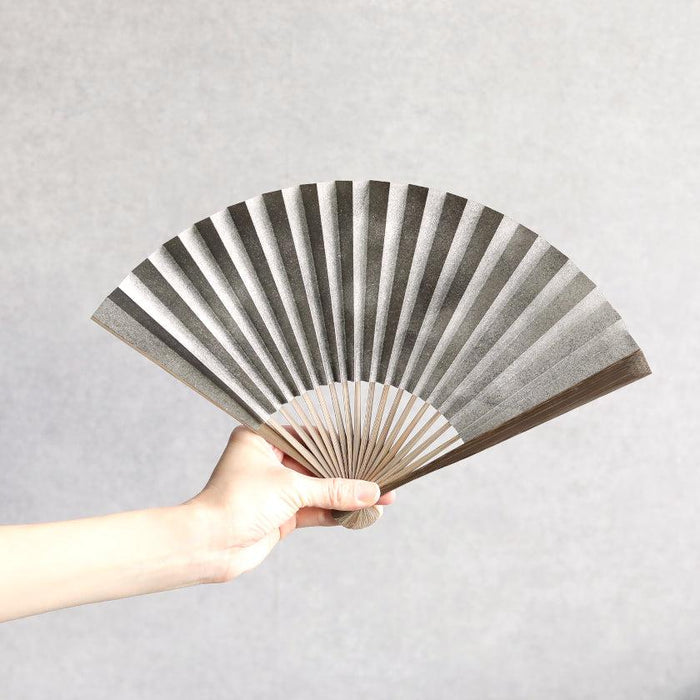[HAND FAN] IBUSHI #0 GRAY 7 SUN | KYOTO FOLDING FANS| YASUTO YONEHARA