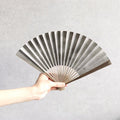 [HAND FAN] IBUSHI #0 GRAY 7 SUN | KYOTO FOLDING FANS| YASUTO YONEHARA