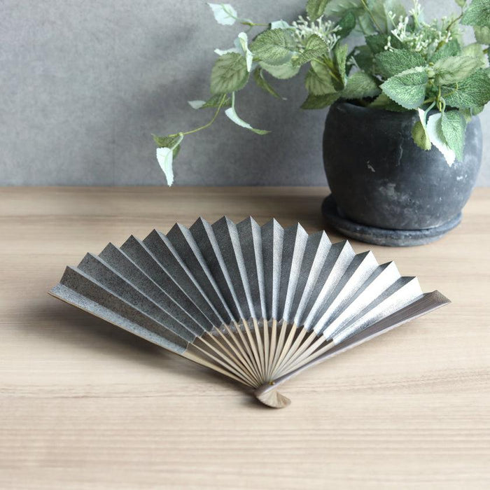 [HAND FAN] IBUSHI #0 GRAY 7 SUN | KYOTO FOLDING FANS| YASUTO YONEHARA