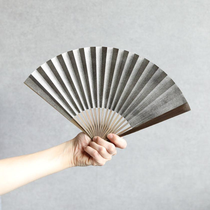 [HAND FAN] IBUSHI #0 GRAY 7 SUN | KYOTO FOLDING FANS| YASUTO YONEHARA
