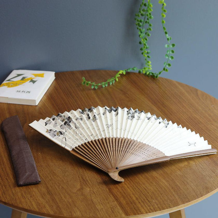 [HAND FAN] MEN'S GOURDS & DRAGONFLIES (WITH FAN BAG) | NAGOYA FOLDING FAN | SUEHIRODO