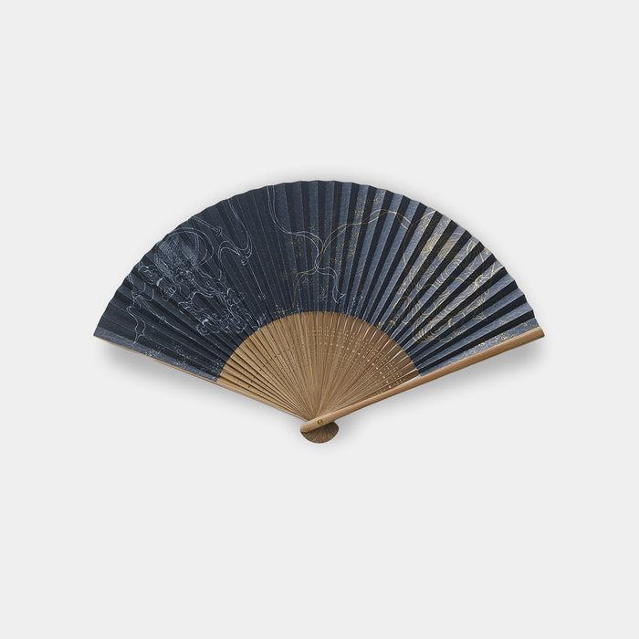 [HAND FAN] MEN'S PAPER FAN FUJIN RAIJIN | KYOTO FOLDING FANS | OHNISHI TSUNE SHOTEN