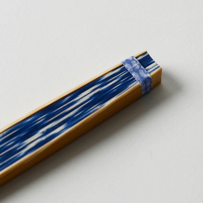 [HAND FAN] SEKKA SHIBORI (NAVY BLUE) FOR WOMEN | KUROTANI WASHI PAPER|KUROTANI WASHI COOPERATIVE GROUP