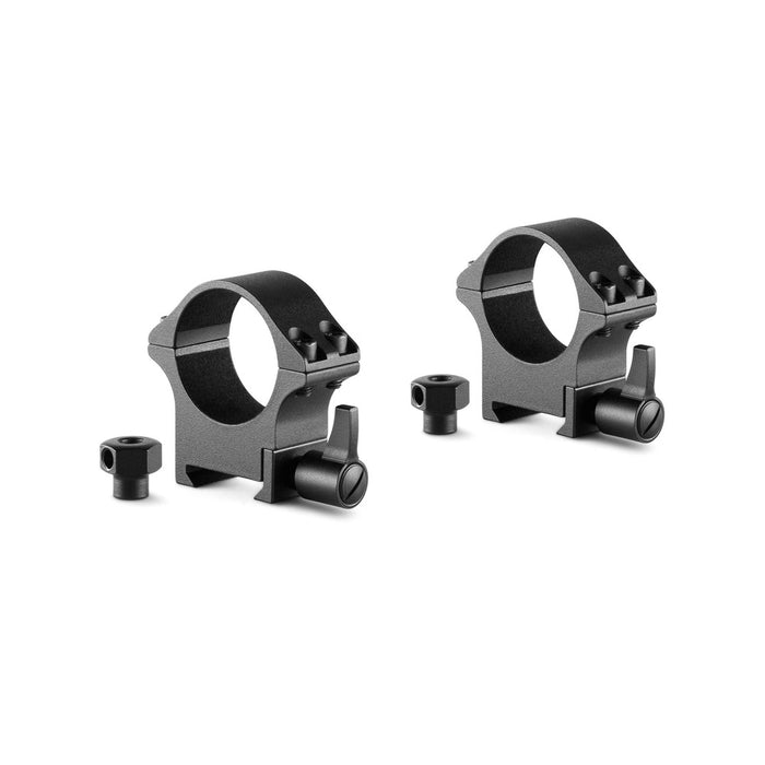 Hawke Pro Steel Ring Mounts 30mm w Lever & Nut