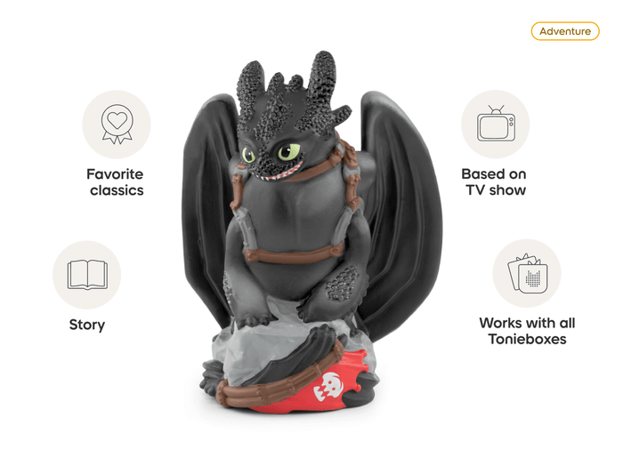 How to Train Your Dragon-Toothless Tonie audio figurine from the adventure category, inspiring audio journeys and imaginative play