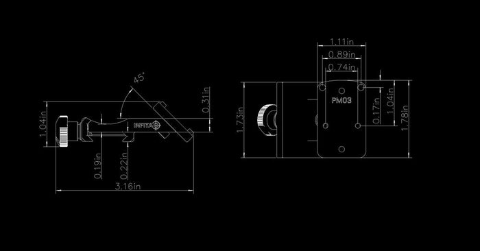 Infitac PM03 45° Offset Mount