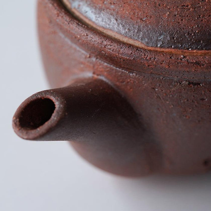 [JAPANESE TEA POT] BRONZE-RED | SHIGARAKI WARE