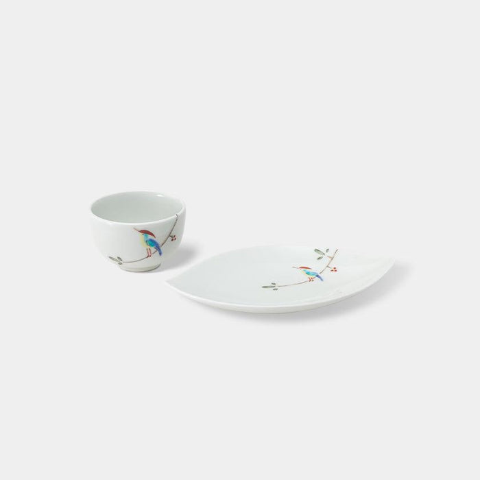 [JAPANESE TEA POT & DISH、EBIRDS OF BRANCH | HASAMI WARES| SAIKAI TOKI