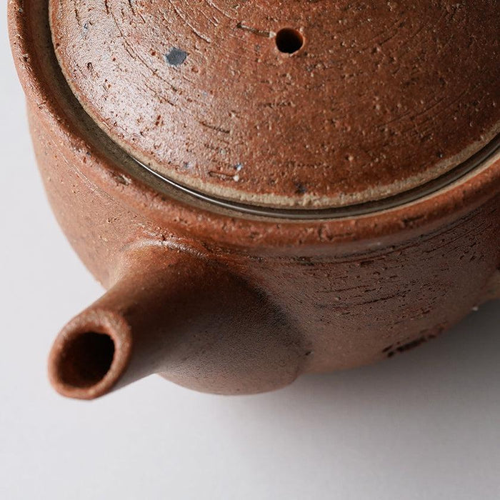 [JAPANESE TEA POT] REDDISH-BROWN | SHIGARAKI WARE