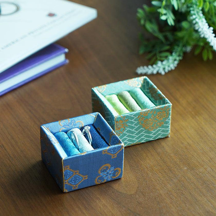 [JEWELRY CASE] AJIRO RING CASE (BLUE) | EDO ART DOLLS | KAKINUMA DOLLS