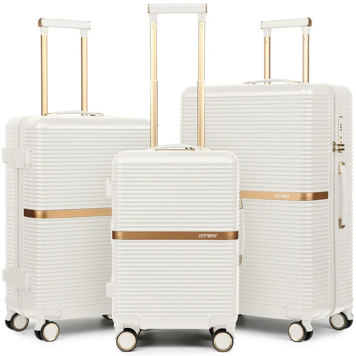 Joyway 3-Piece Luggage Set, Lightweight Suitcase with Cup Holder, TSA Lock and Spinner Wheels