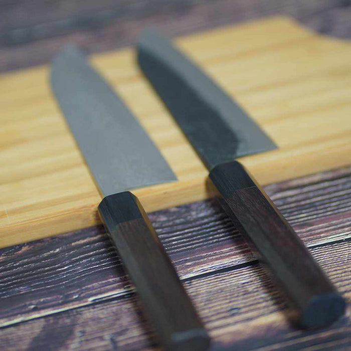 [KITCHEN (CHEF) KNIFE] THIS FORGED BLACK KNIVES SANTOKU KNIFE 170MM | ECHIZEN FORGED BLADES| IWAI CUTLERY