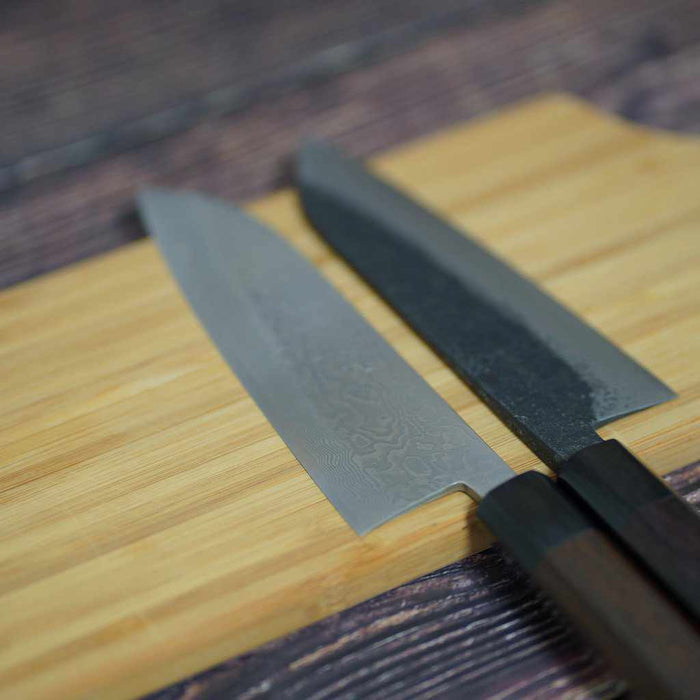 [KITCHEN (CHEF) KNIFE] THIS FORGED BLACK KNIVES SANTOKU KNIFE 170MM | ECHIZEN FORGED BLADES| IWAI CUTLERY